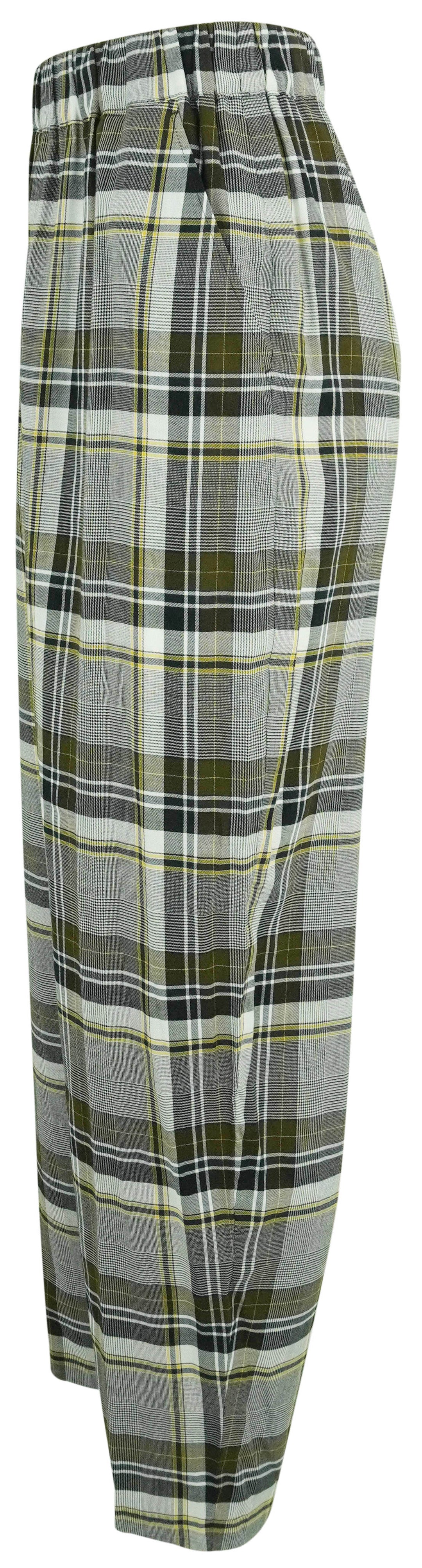 Undercover Tapered Pants in Grey Plaid - Discounts on Undercover at UAL