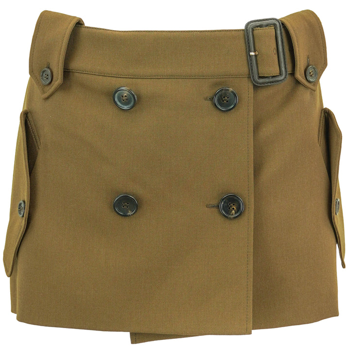 Miu Miu Cargo Mini Skirt in Khaki