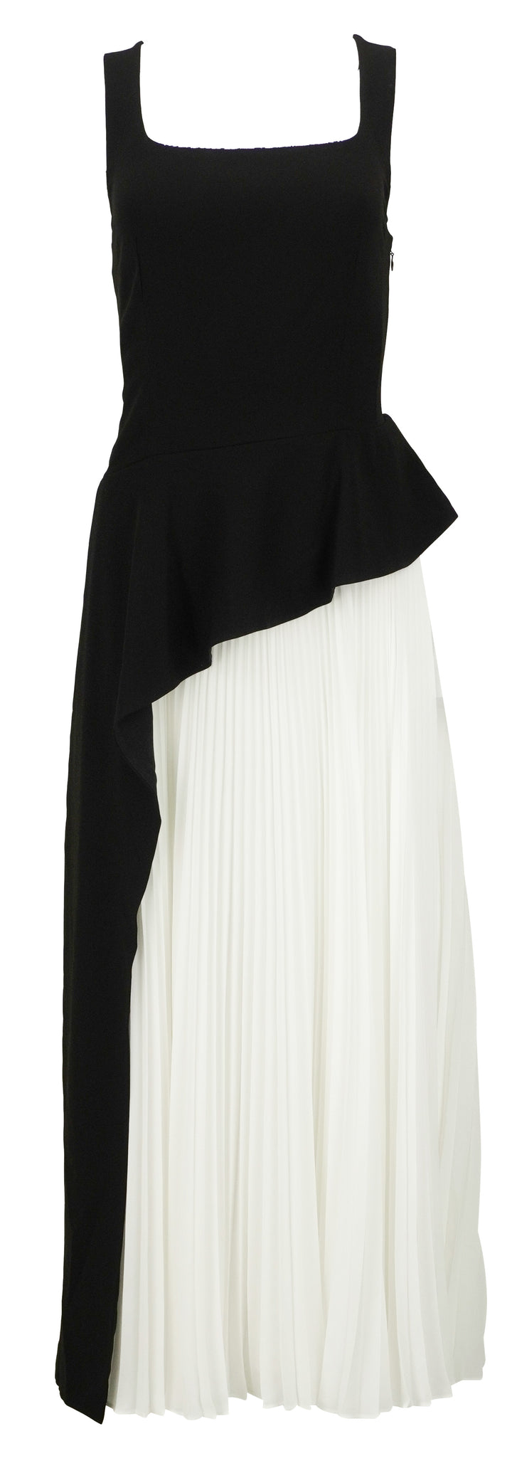 Simkhai Zayla Pleated Midi Dress in Black and White