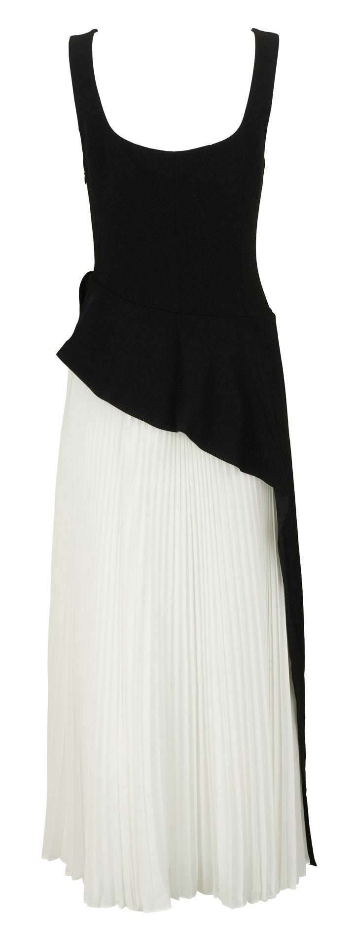Simkhai Zayla Pleated Midi Dress in Black and White