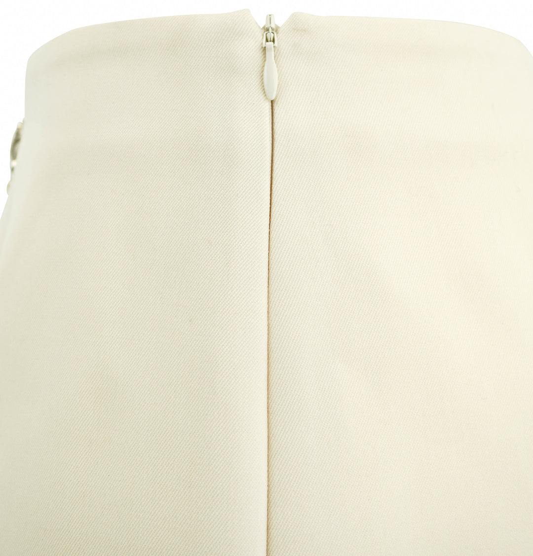 AREA Crystal Brooch Mini Skirt in Cream - Discounts on AREA at UAL