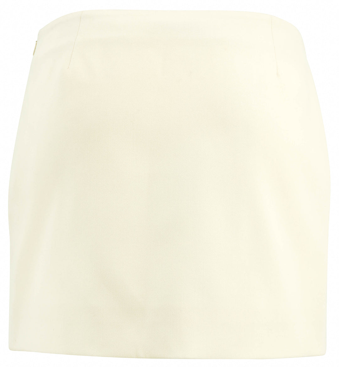 AREA Crystal Brooch Mini Skirt in Cream - Discounts on AREA at UAL