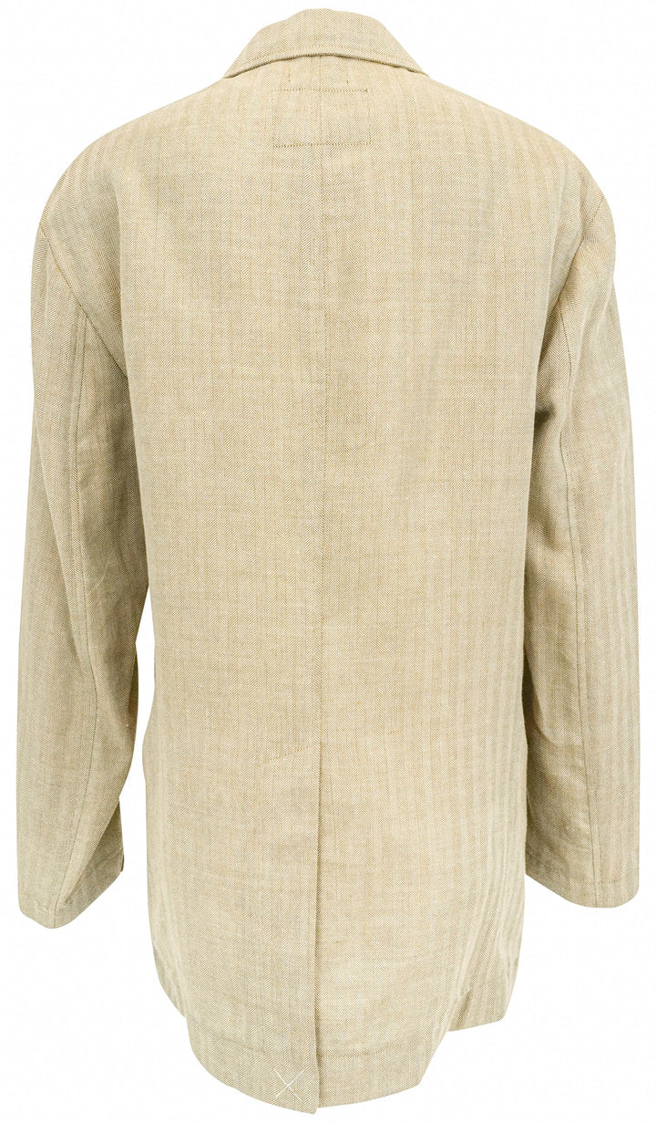 R13 Oversized Ragged Blazer in Brown Herringbone - Discounts on R13 at UAL