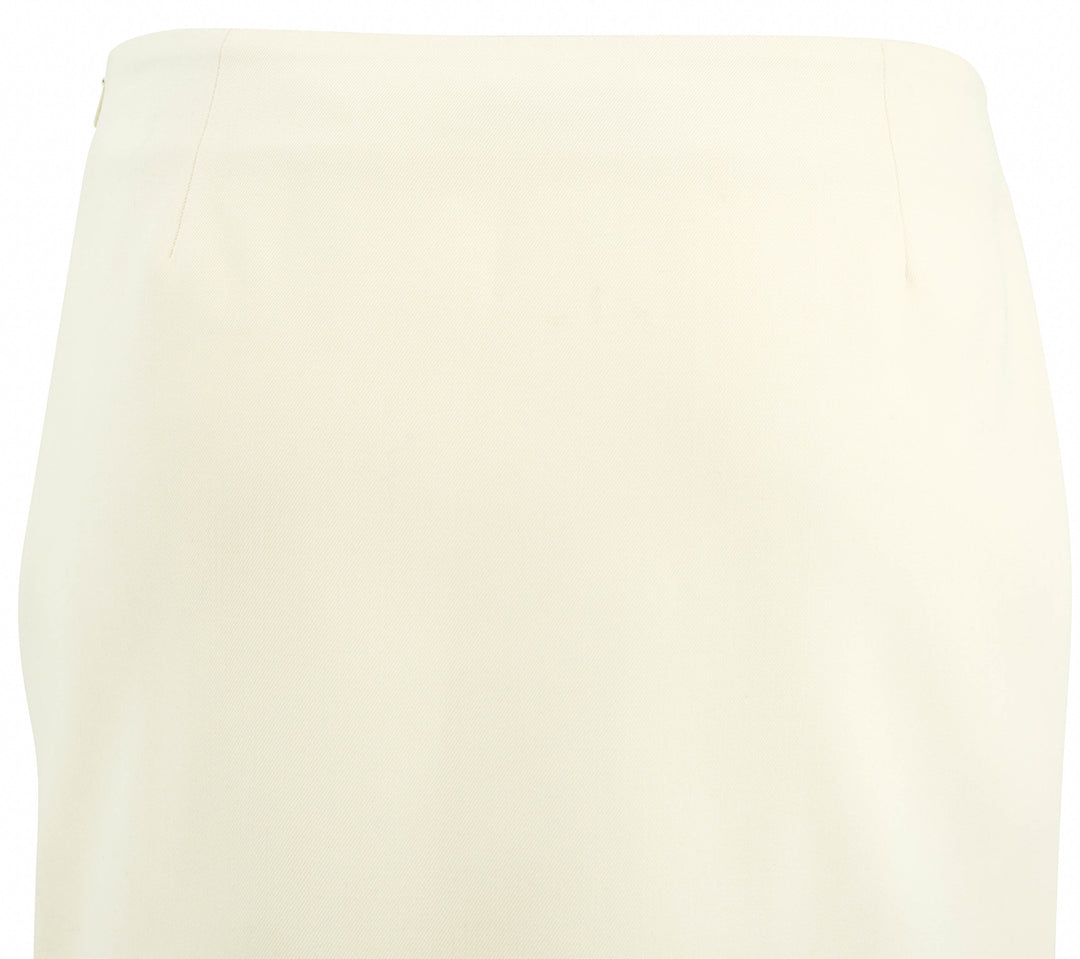 AREA Crystal Brooch Mini Skirt in Cream - Discounts on AREA at UAL