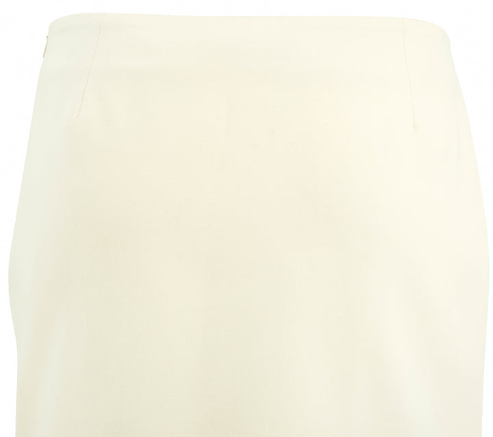 AREA Crystal Brooch Mini Skirt in Cream - Discounts on AREA at UAL