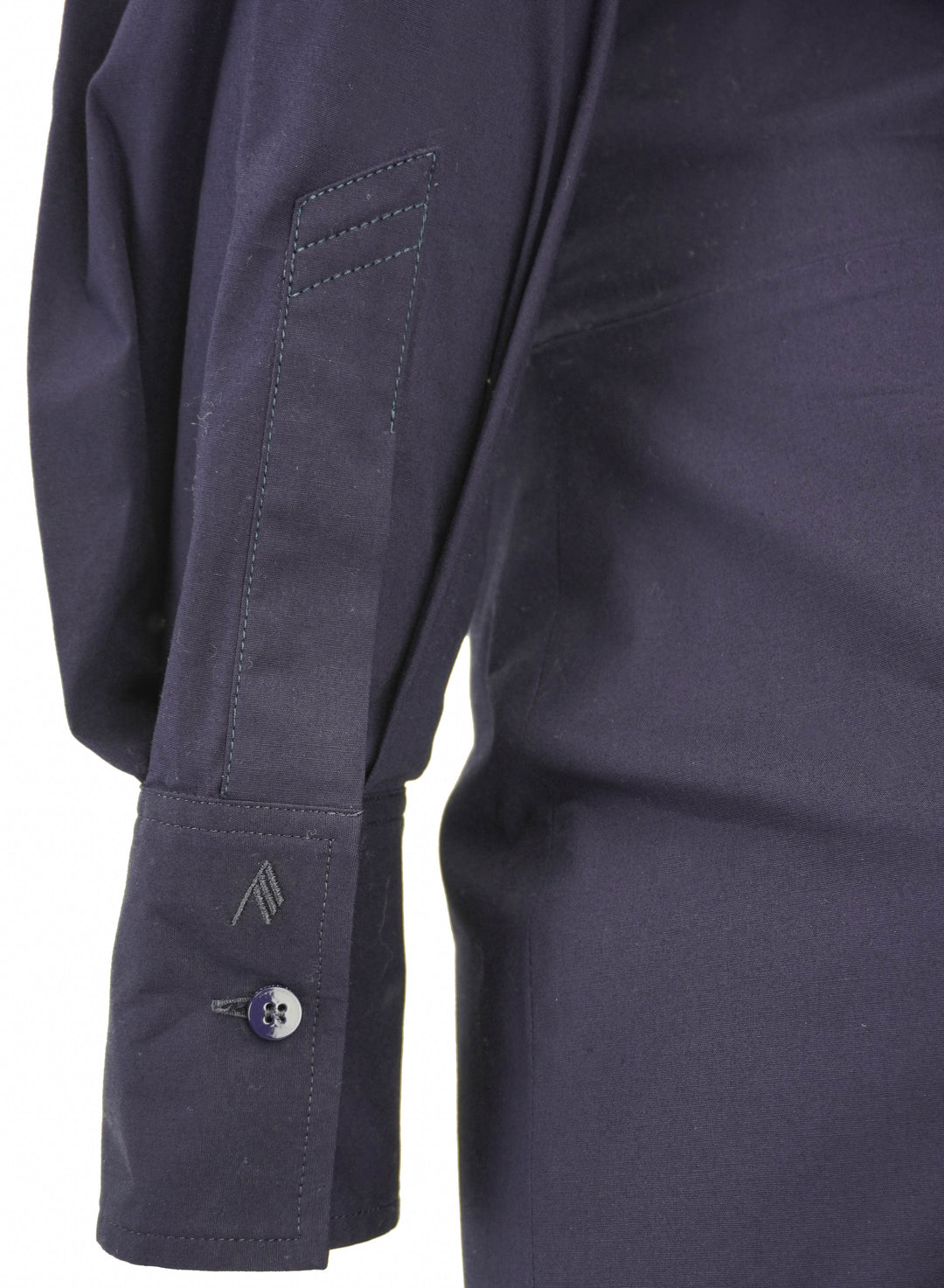 The Attico Long Sleeve Shirt Dress in Navy - Discounts on The Attico at UAL