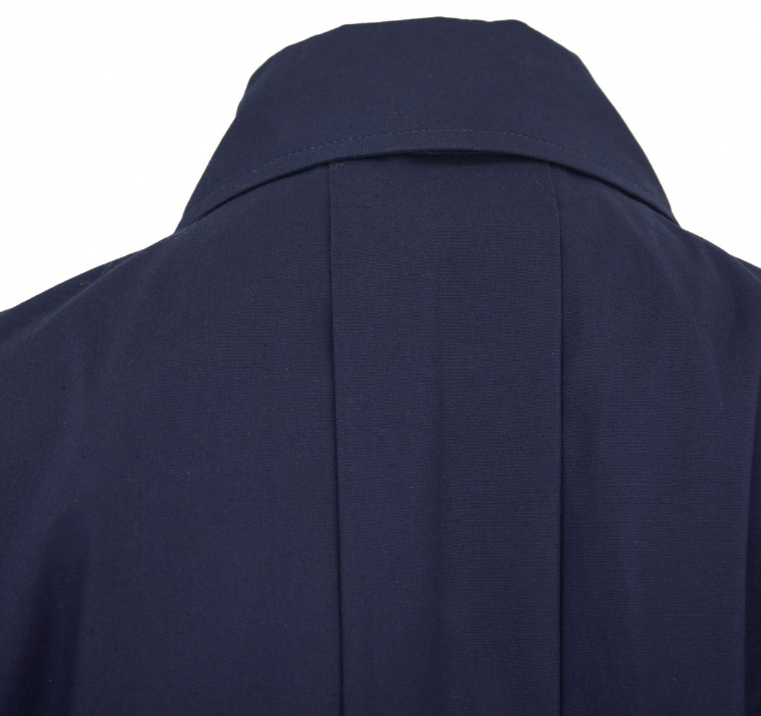 The Attico Long Sleeve Shirt Dress in Navy - Discounts on The Attico at UAL