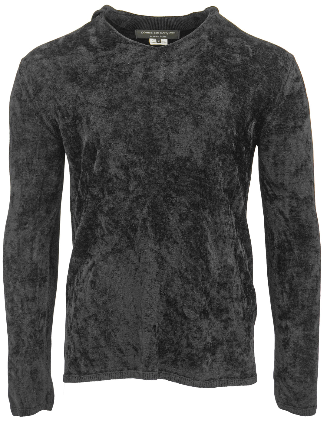 Comme des Garçons Chenille Hoodie Sweater in Black - Discounts on COMME des GARÇONS at UAL