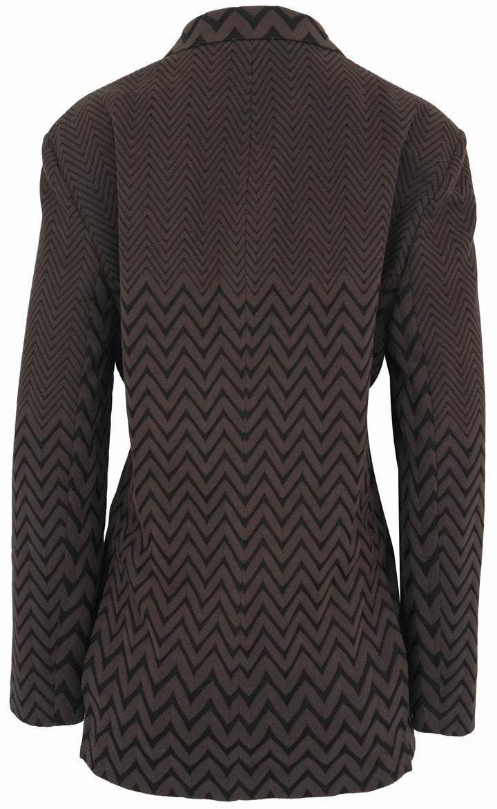 Missoni Double Breasted Blazer in Brown/Black - Discounts on Missoni at UAL