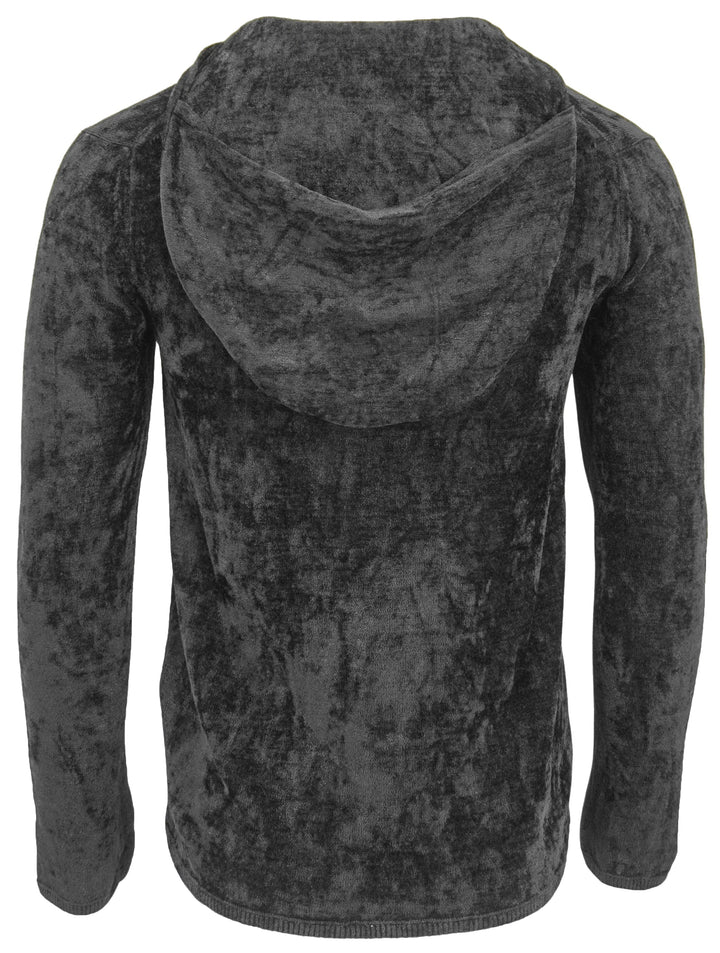 Comme des Garçons Chenille Hoodie Sweater in Black - Discounts on COMME des GARÇONS at UAL