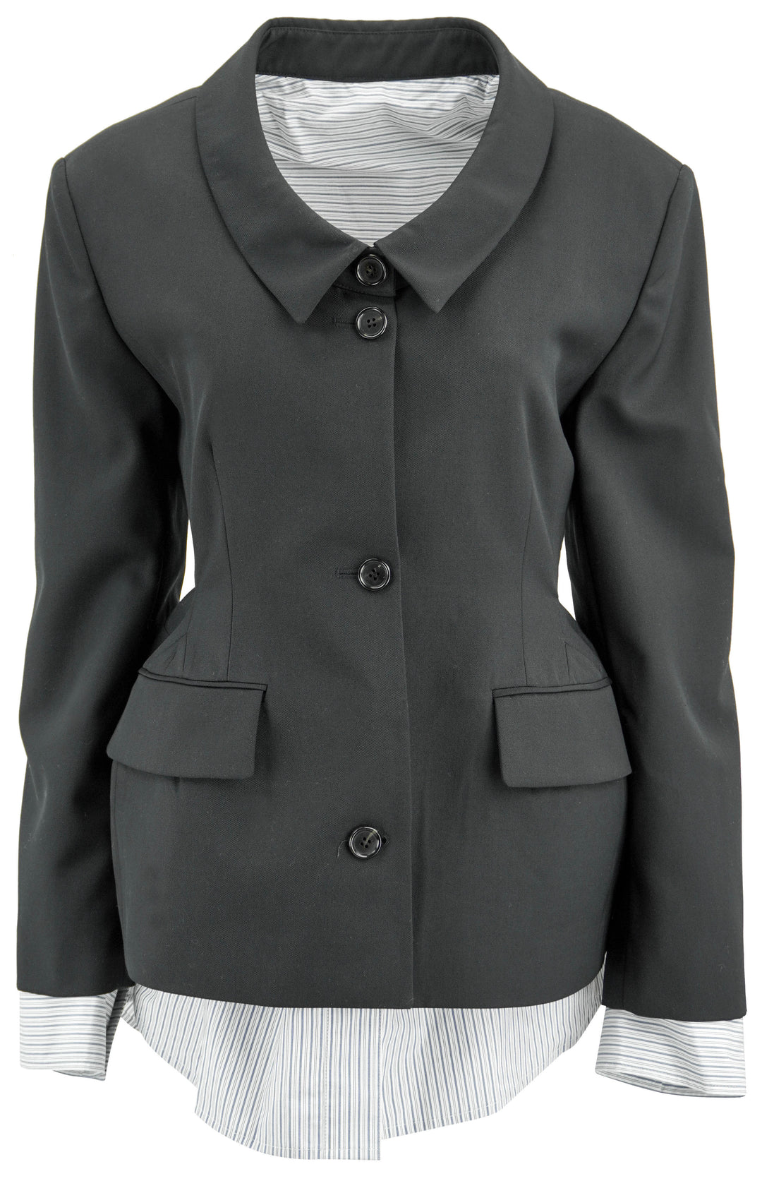 Pushbutton Layered Blazer in Navy - Discounts on PushBUTTON at UAL