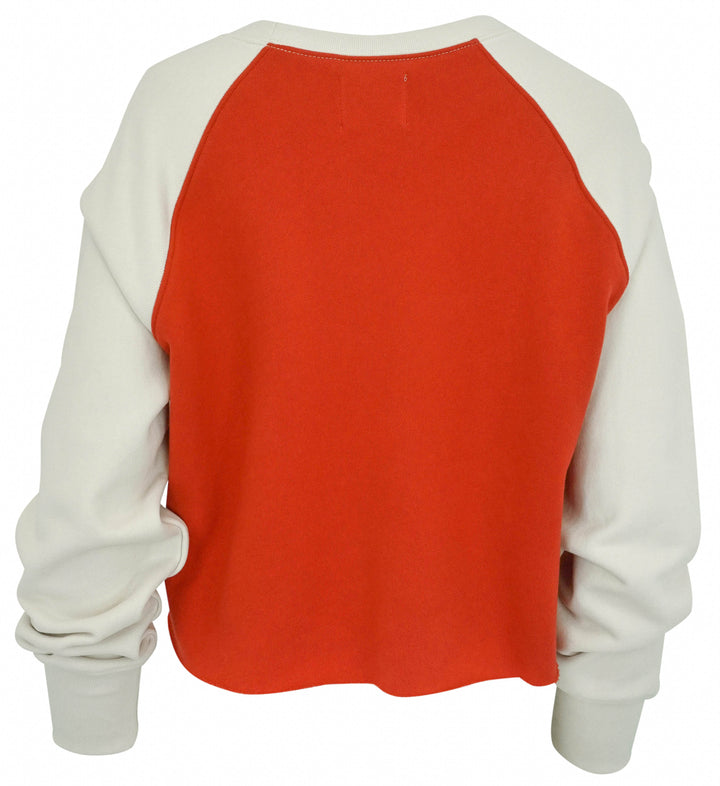 NSF Cropped Sweatshirt in Red and Cream - Discounts on NSF at UAL