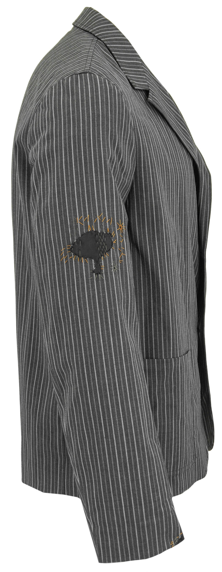 Marni Distressed-Effect Striped Blazer in Grey - Discounts on Marni at UAL