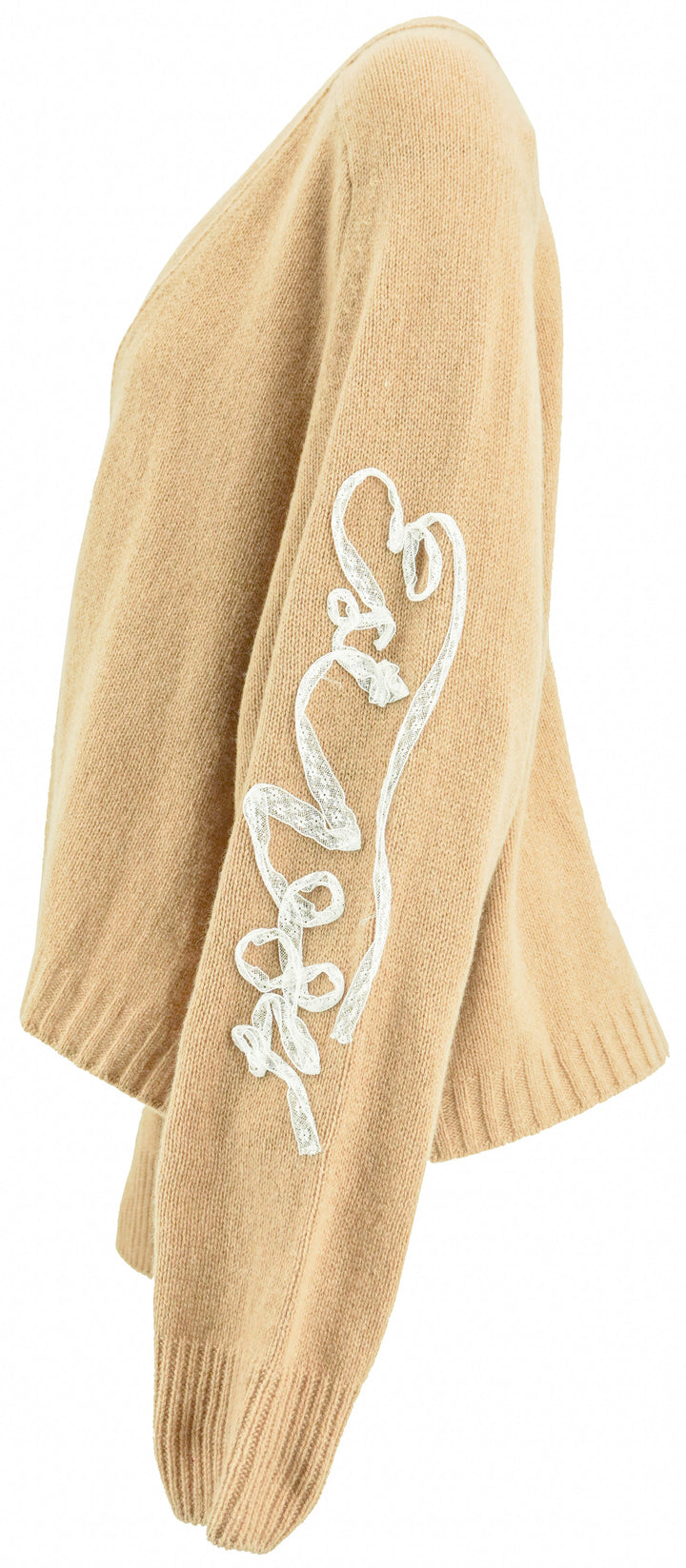 Philosophy Di Lorenzo Serafini Logo-Appliqué Cardigan in Tan - Discounts on Philosophy Di Lorenzo Serafini at UAL