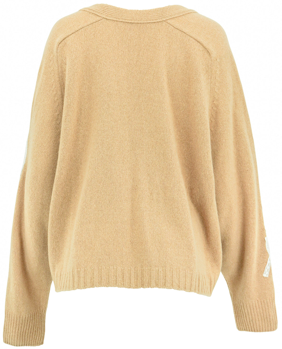 Philosophy Di Lorenzo Serafini Logo-Appliqué Cardigan in Tan - Discounts on Philosophy Di Lorenzo Serafini at UAL