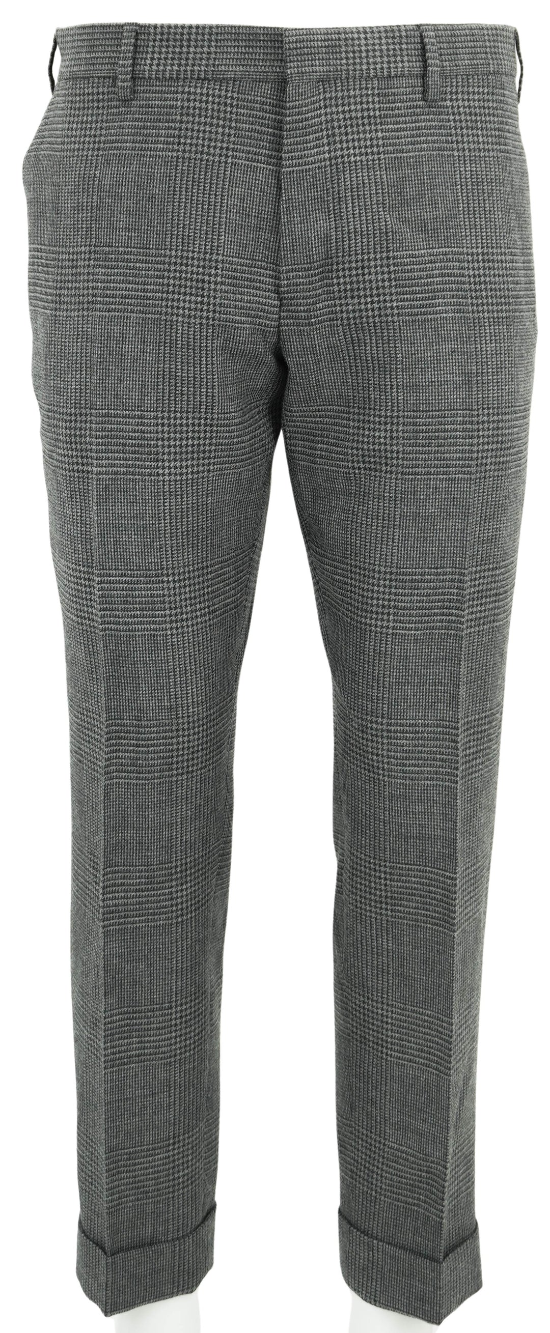 Dries Van Noten Philip Trousers in Grey Houndstooth
