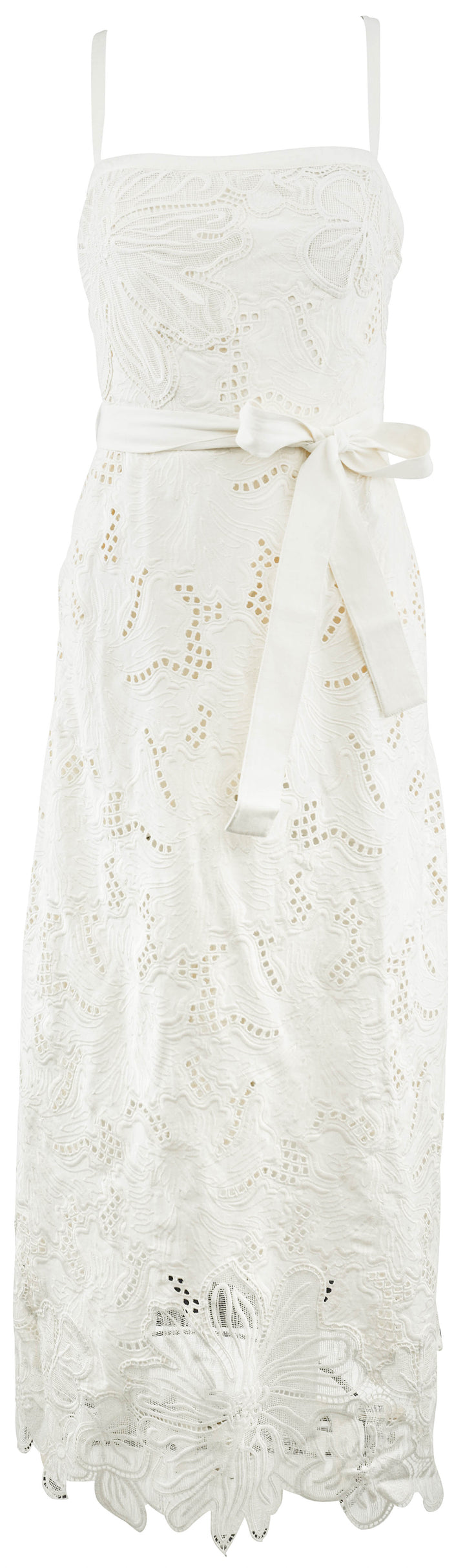 Elie Saab Eyelet Dress in Cream - Discounts on Elie Saab at UAL