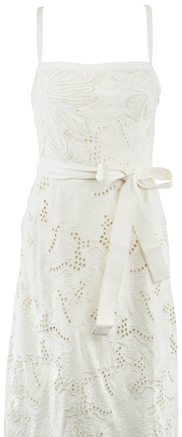 Elie Saab Eyelet Dress in Cream - Discounts on Elie Saab at UAL