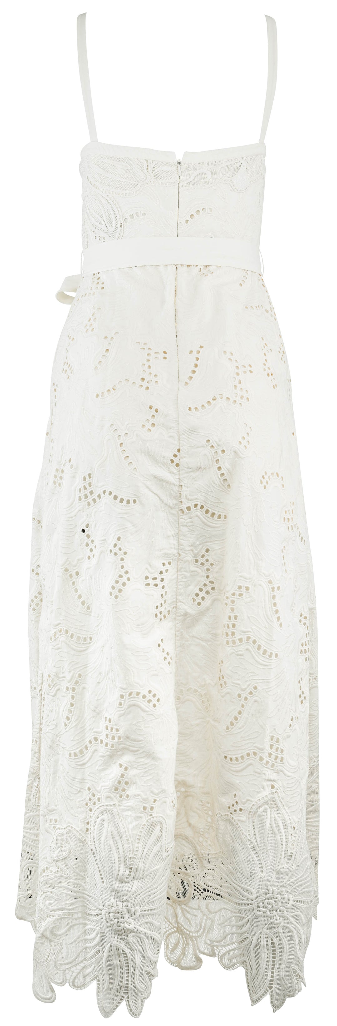 Elie Saab Eyelet Dress in Cream - Discounts on Elie Saab at UAL