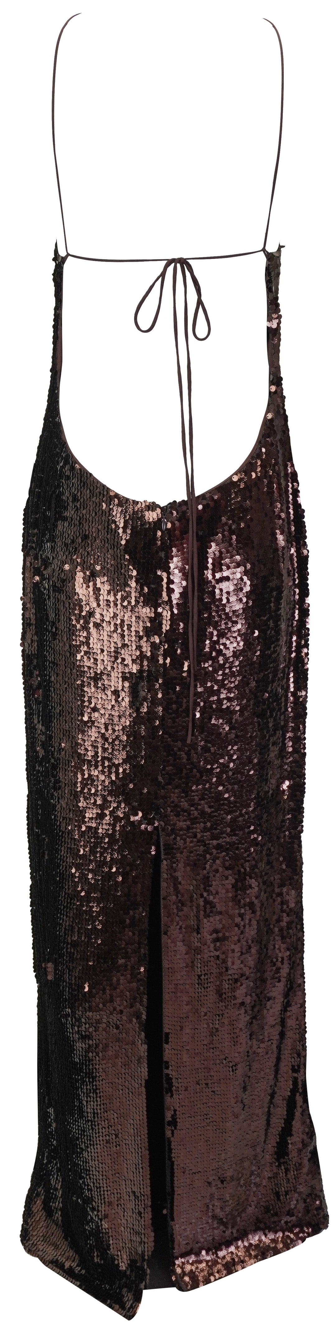 Magda Butrym Floral Appliqué Sequin Gown in Brown - Discounts on Magda Butrym at UAL