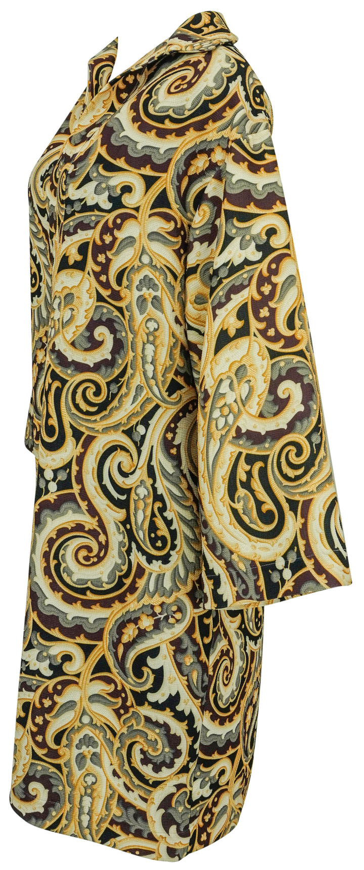 Etro Printed Dress in Grey Paisley - Discounts on Etro at UAL