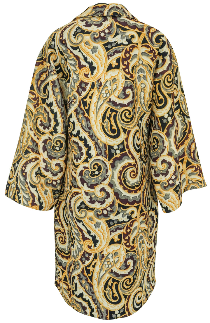 Etro Printed Dress in Grey Paisley - Discounts on Etro at UAL