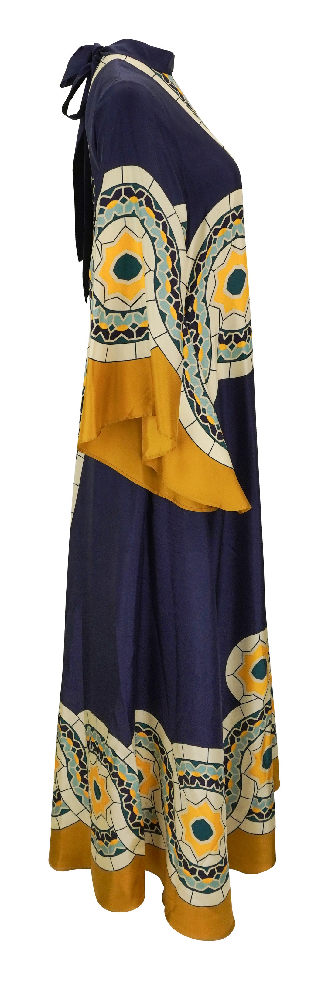 La DoubleJ. Magnifico Dress in Navy/Gold Multi