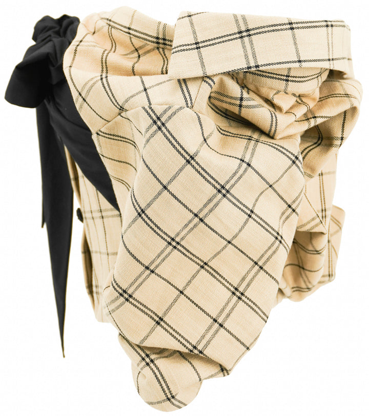 Hellessy Magda Bustier in Tan and Black Check - Discounts on Hellessy at UAL