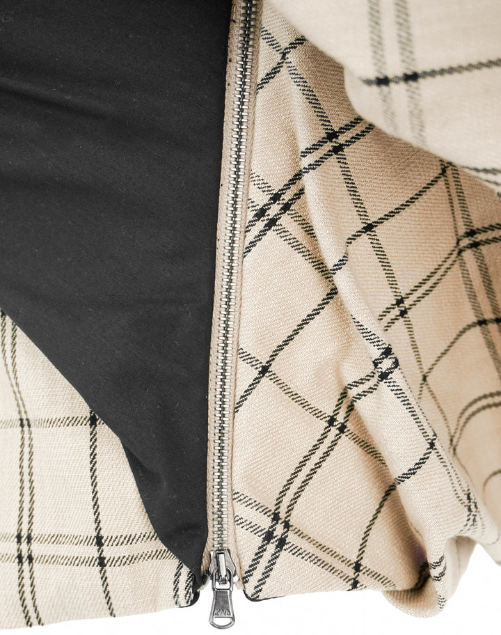Hellessy Magda Bustier in Tan and Black Check - Discounts on Hellessy at UAL