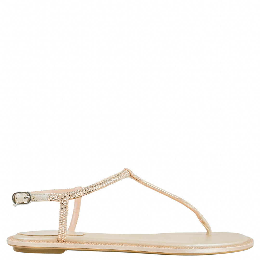 Rene Caovilla Diana Sandals in Nude - Discounts on Rene Caovilla at UAL
