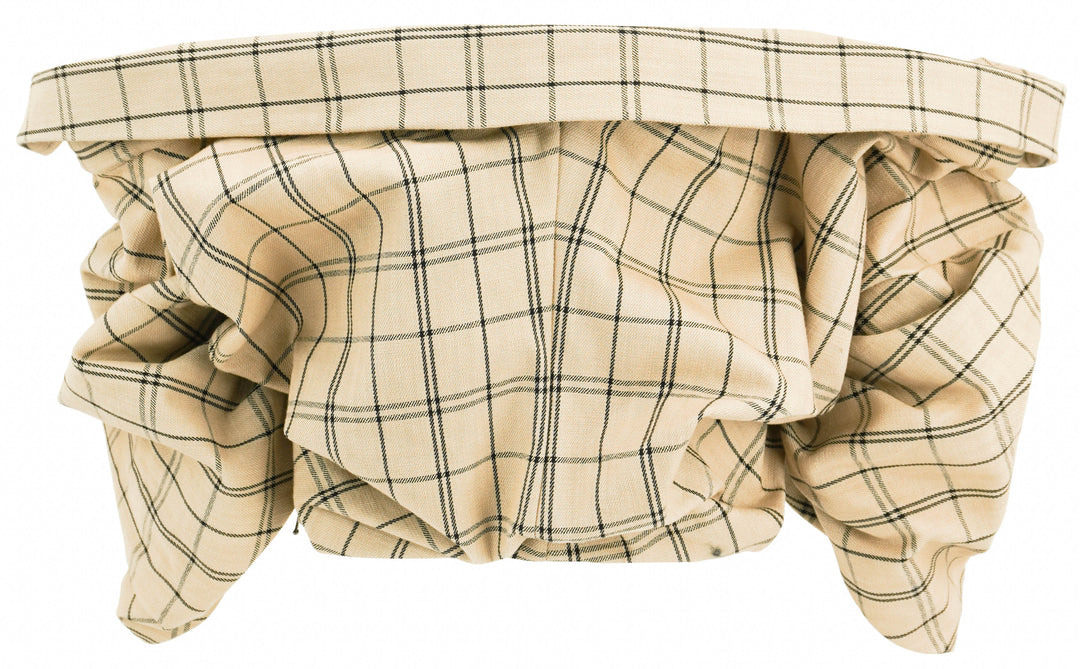 Hellessy Magda Bustier in Tan and Black Check - Discounts on Hellessy at UAL