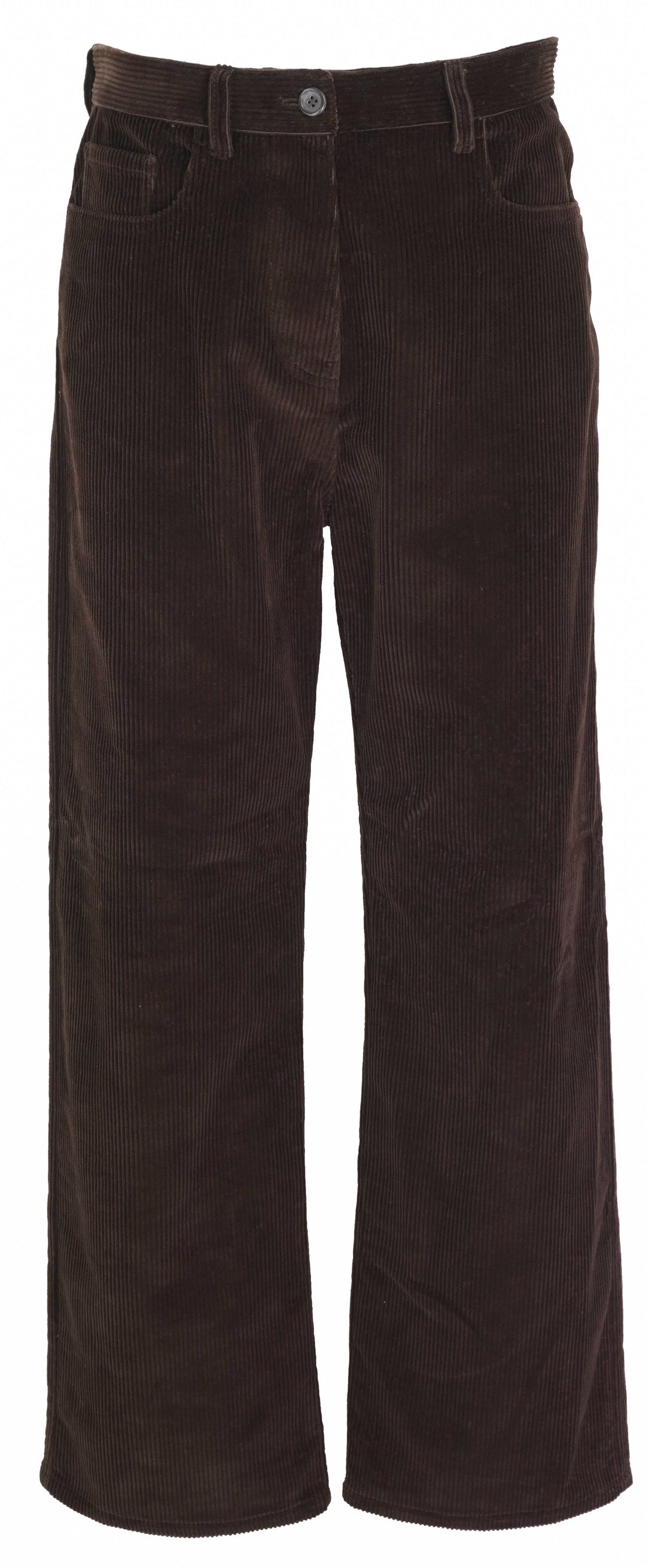 Miu Miu Corduroy Wide Leg Pants in Cocoa Brown - Discounts on Miu Miu at UAL