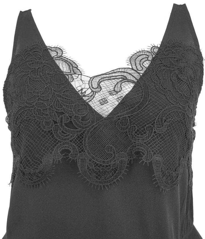 Phillip Lim Peplum Hem Tank with Lace Detail in Black - Discounts on Phillip Lim at UAL