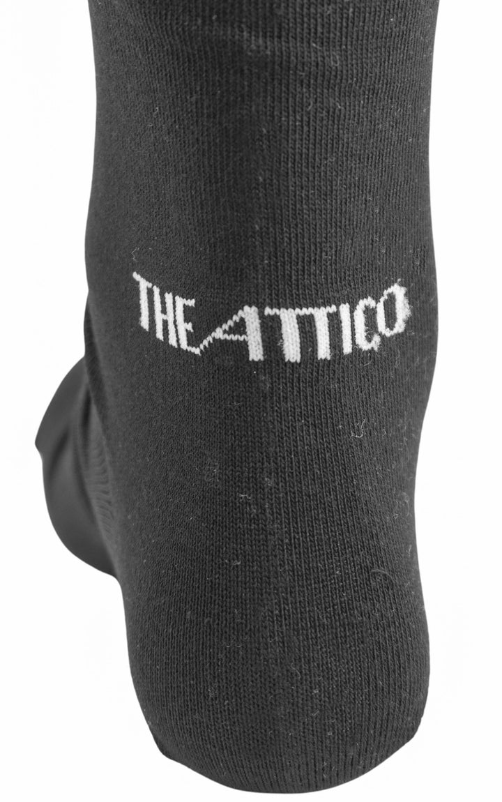 The Attico Long Length Socks in Black/White - Discounts on The Attico at UAL