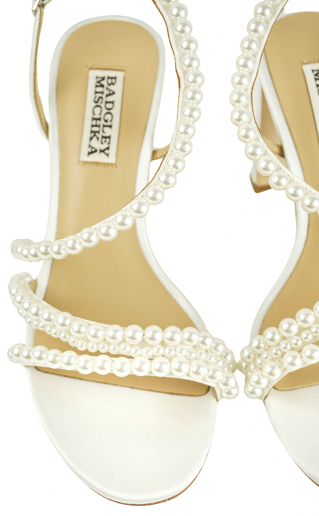 Badgley Mischka Amora Heels in White - Discounts on Badgley Mischka at UAL