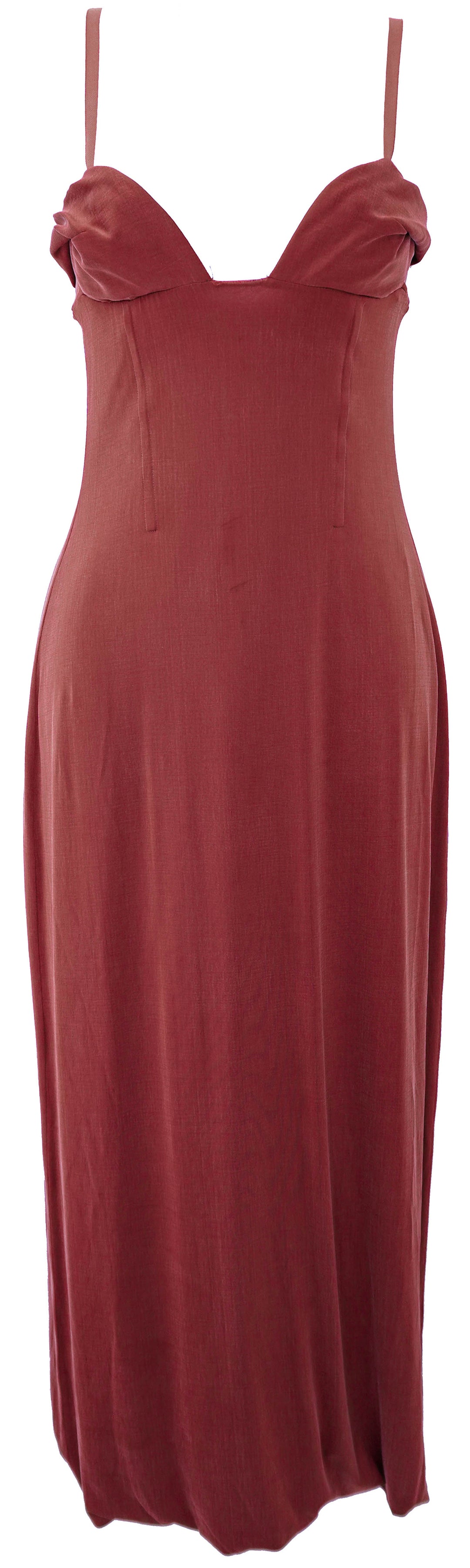 Jacquemus Praia Dress in Terracotta - Discounts on Jacquemus at UAL