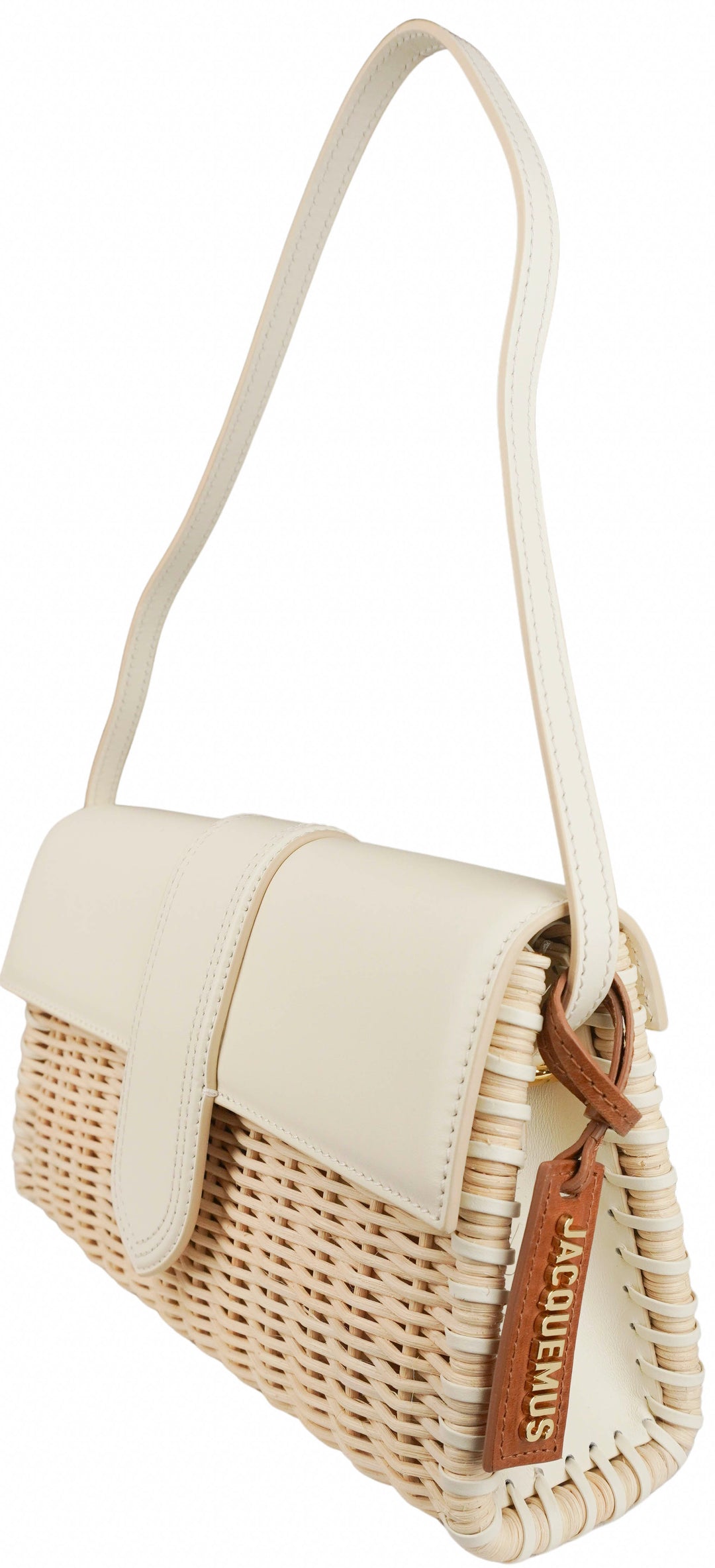 Jacquemus Le Bamino Long Sier Bag in Cream