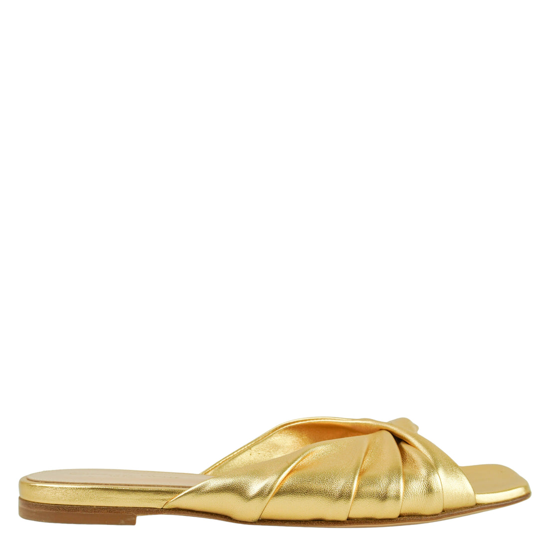 Gianvito Rossi Selene Sandals in Gold - Discounts on Gianvito Rossi at UAL