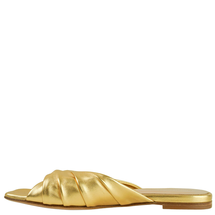 Gianvito Rossi Selene Sandals in Gold - Discounts on Gianvito Rossi at UAL