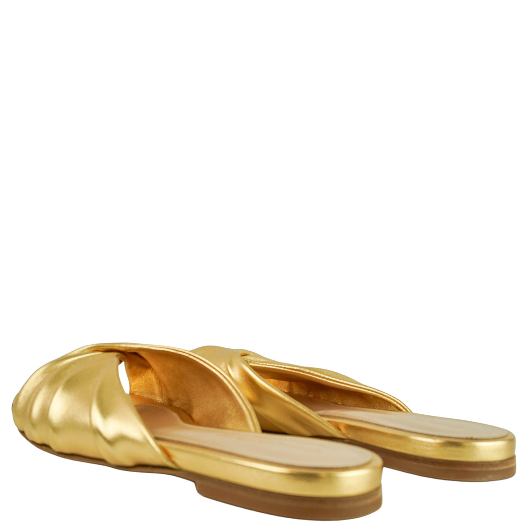 Gianvito Rossi Selene Sandals in Gold - Discounts on Gianvito Rossi at UAL