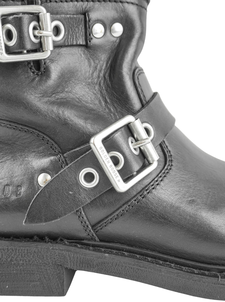 Golden Goose Biker Low Boots in Black - Discounts on Golden Goose at UAL