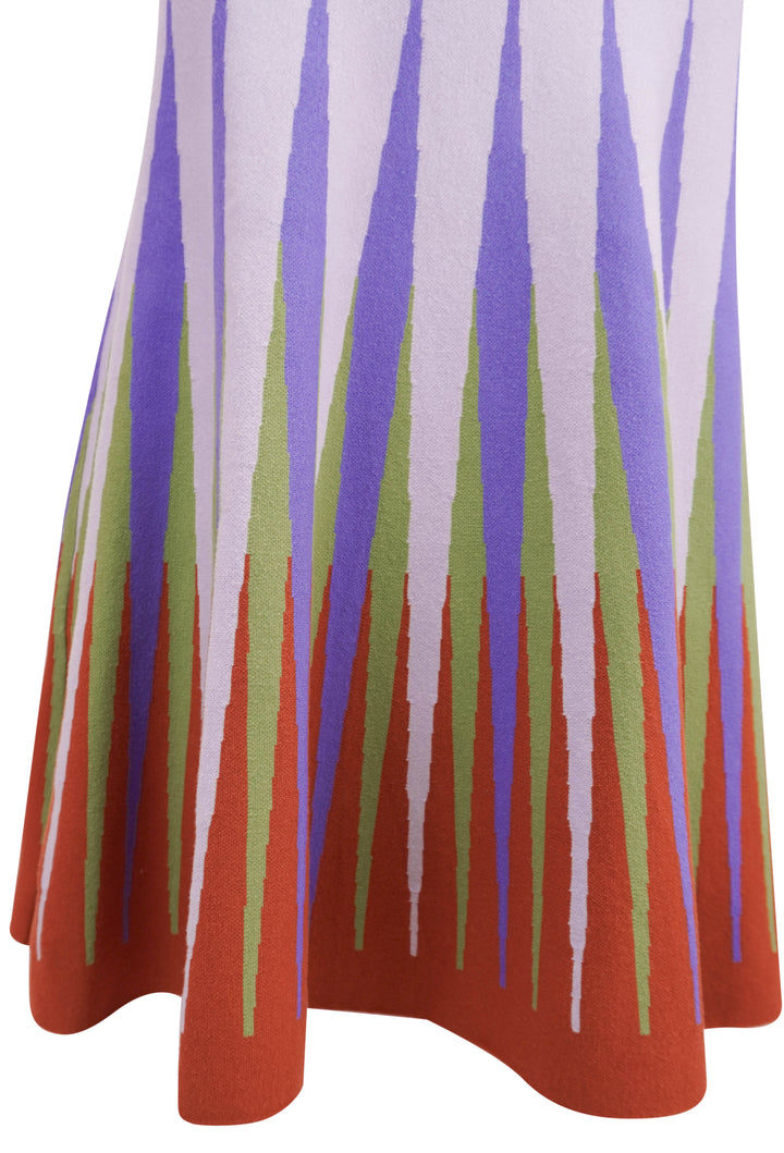 Etro Knit-Jacquard V-Neck Dress in Gray - Discounts on Etro at UAL