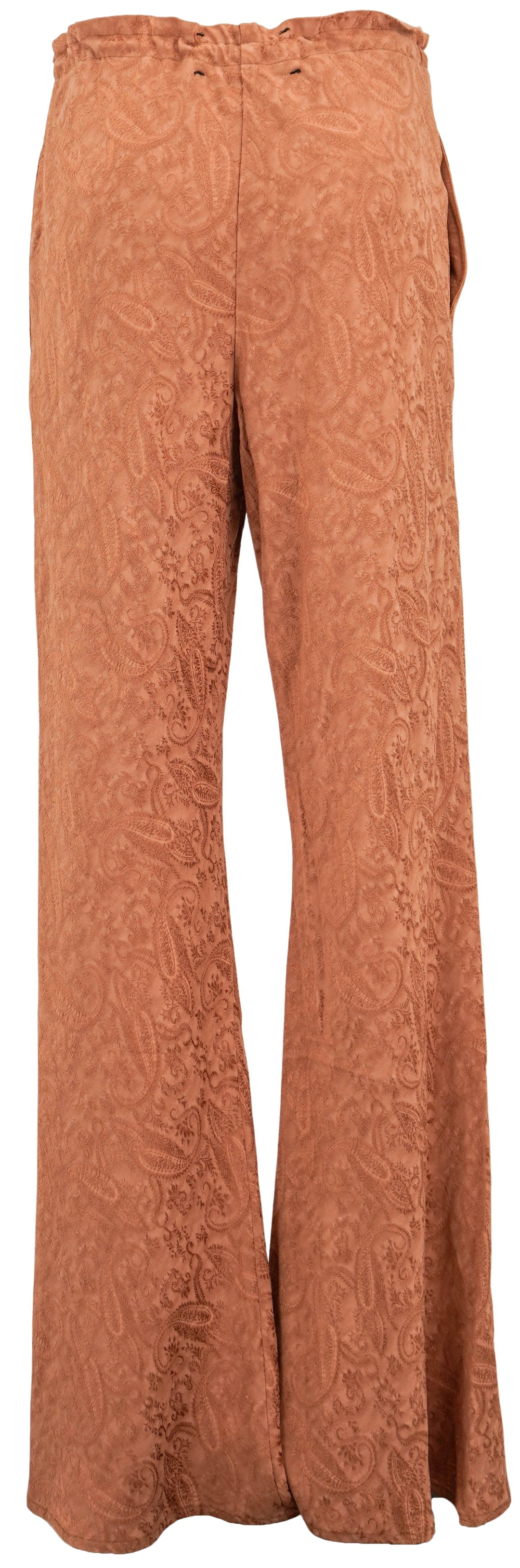 Song For The Mute Bias Flared Pants in Salmon Paisley