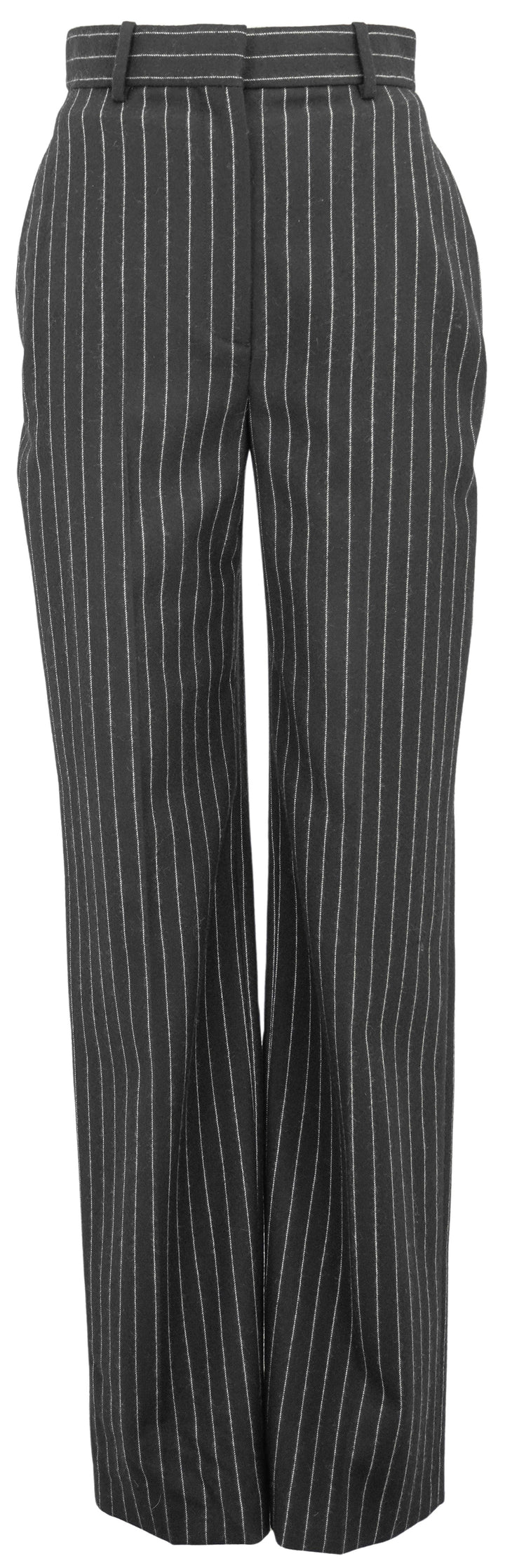 Alexander McQueen High Waisted Wool Trousers in Black