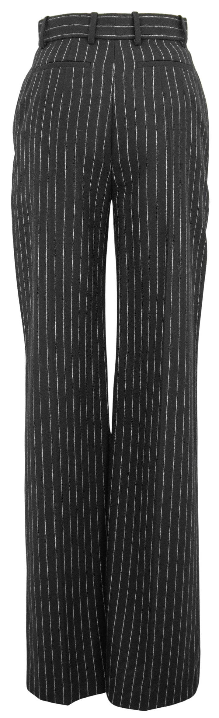 Alexander McQueen High Waisted Wool Trousers in Black