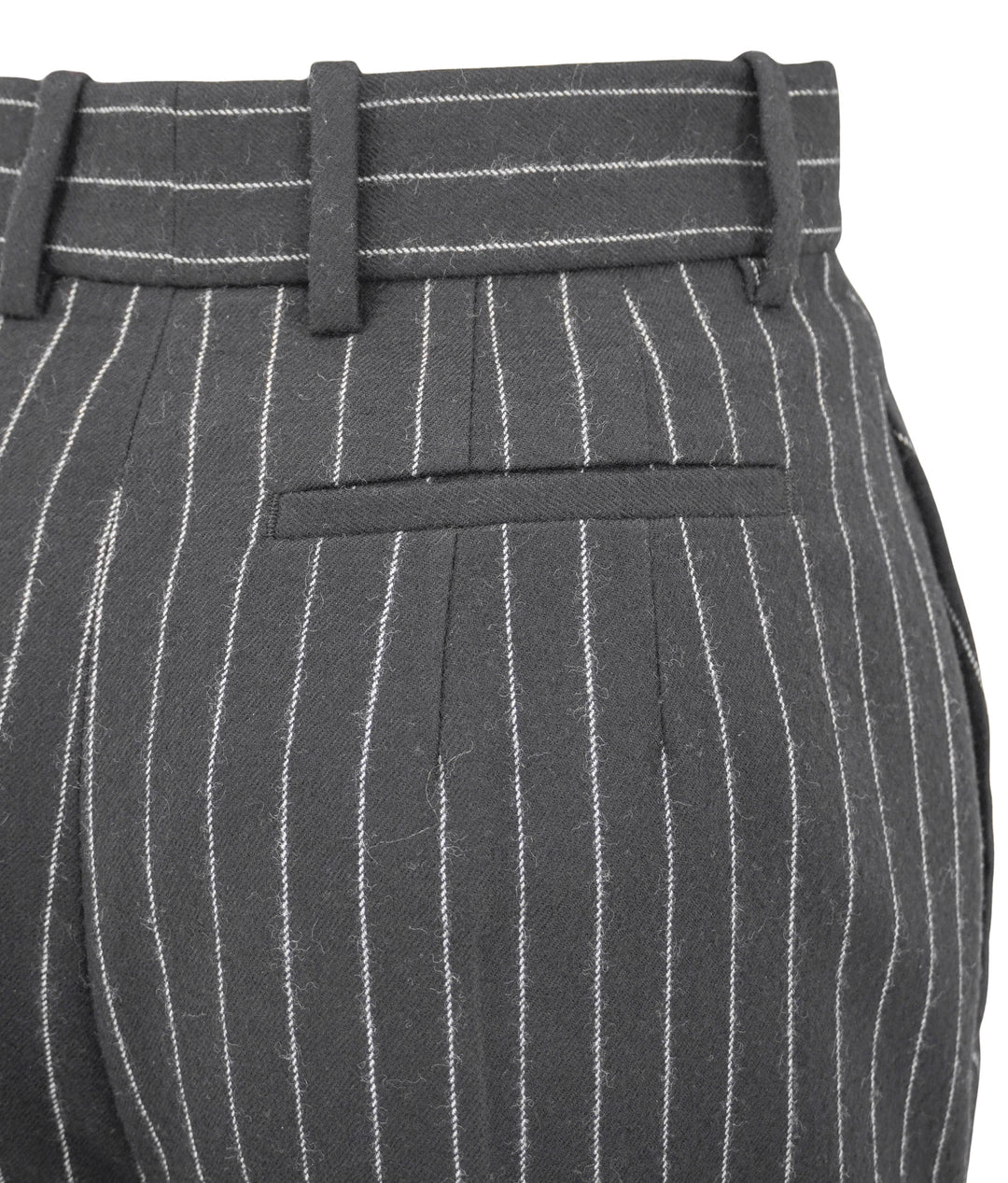 Alexander McQueen High Waisted Wool Trousers in Black