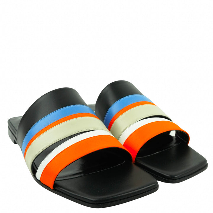 Pierre Hardy Sandals in Blue, Black and Orange - Discounts on Pierre Hardy at UAL