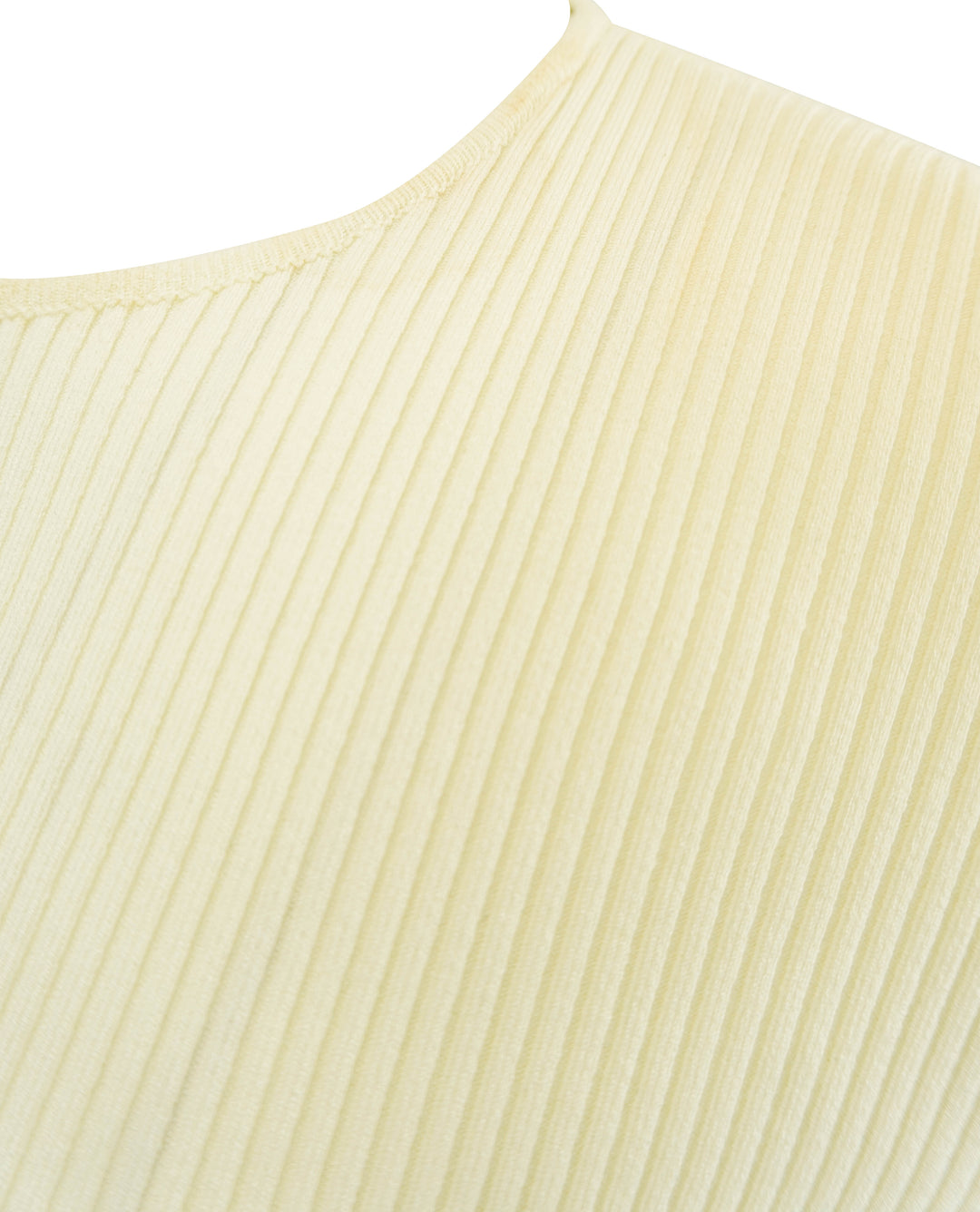 Mach & Mach Rib Knit Mini Dress in Cream - Discounts on Mach & Mach at UAL