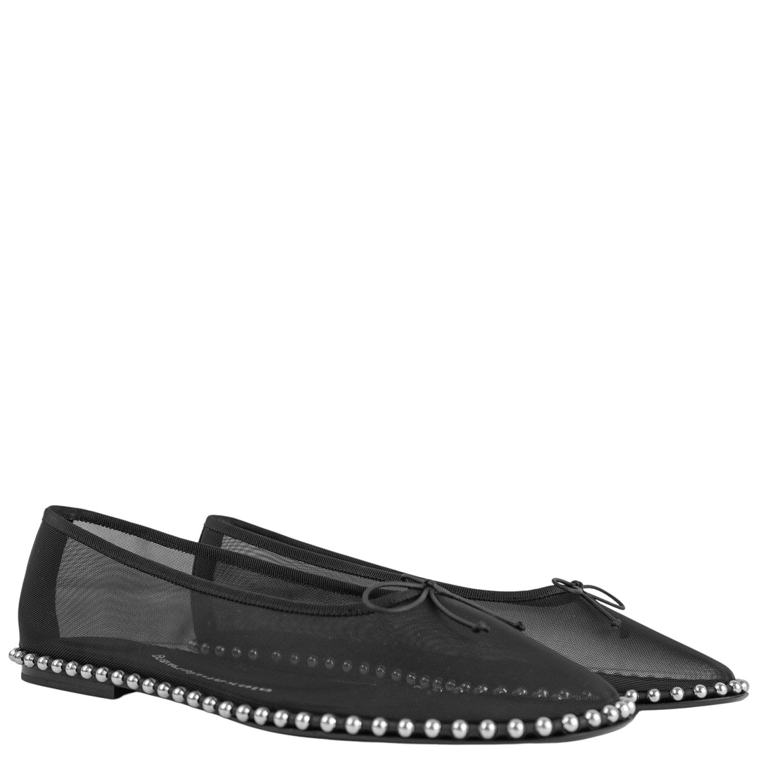 Alexander Wang Mesh Lina Ballchain Flats in Black - Discounts on Alexander Wang at UAL