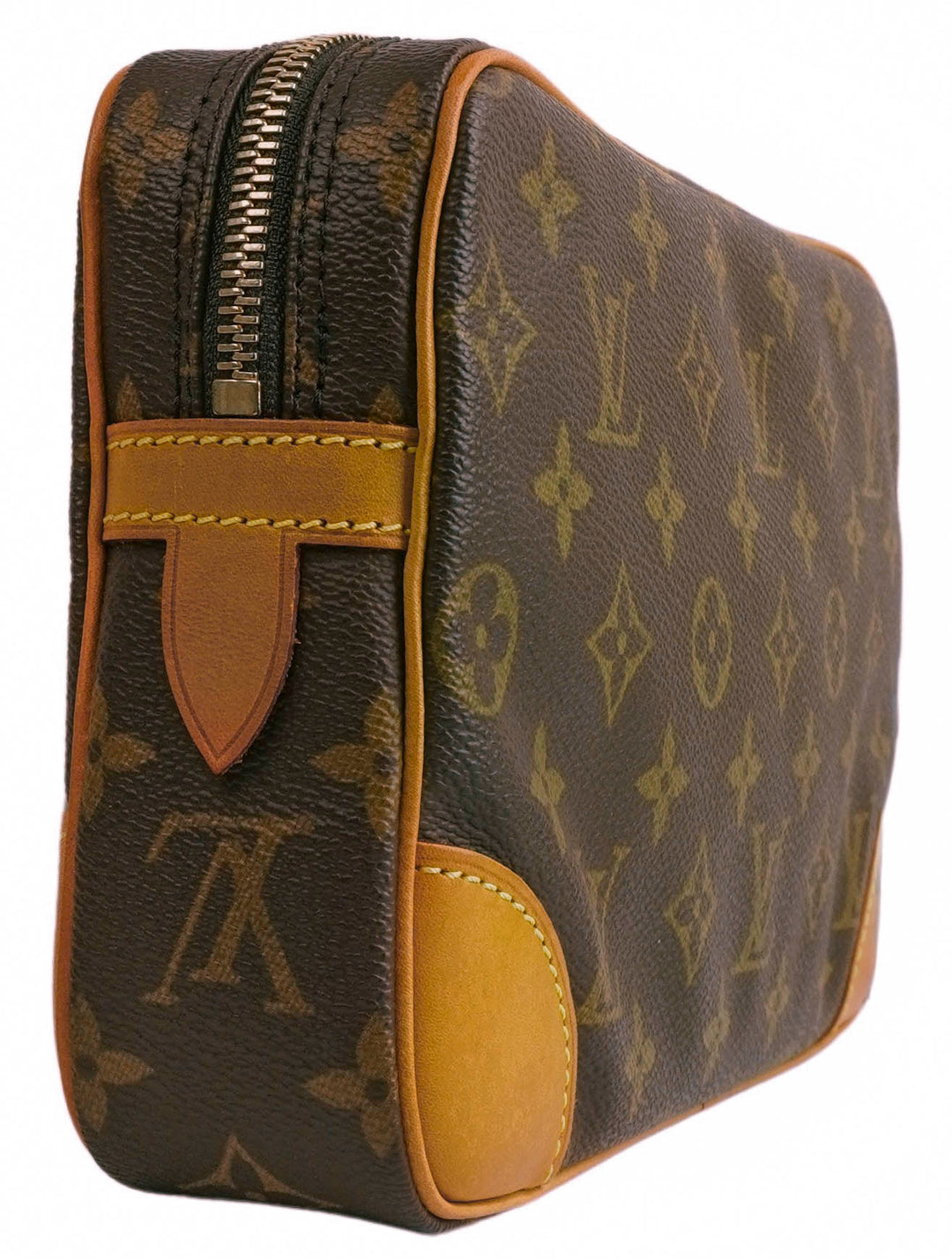 Louis Vuitton Vintage Pochette Marly Dragonne Clutch Bag in Brown Monogram